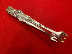 BRIDE Holmes & Edwards Silverplate Beautiful SUGAR TONGS Roses 1909 - Picture 1 of 5