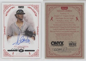 2022 Onyx Vintage Auto Blue Ink Allan Cerda #OAAC Auto