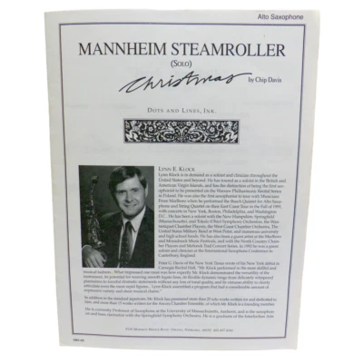 Songbook Mannheim Steamroller Solo Christmas (Alto Sax) Chip Davis Lynn E. Klock - Image 1 of 4