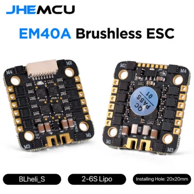 JHEMCU EM40A 40A BLheli_S Brushless ESC 2-6S DShot600 for RC FPV Racing Drone - Image 1 of 4
