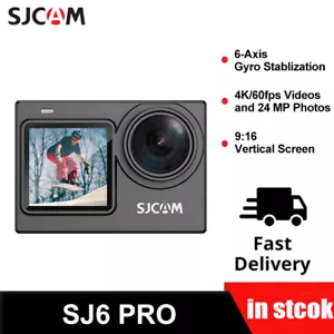 SJCAM SJ6 Pro Action Camera Dual Screen HD 4K 60FPS 24MP 6-Axis Stabilization RC - Picture 1 of 8
