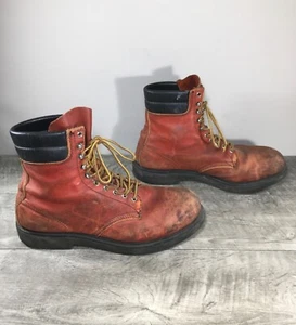 Red Wing 204 SuperSole Rubberneck Leather Work Steel Toe Mens Boots 12 Vintage - Picture 1 of 11