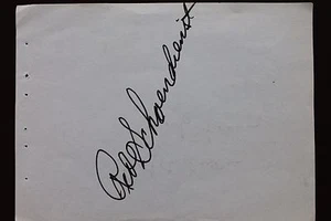 Red Schoendienst HOF St Louis Cardinals Autographed Signed 4x6 Page 17C - Picture 1 of 2