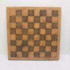 Checker Game Board Mandala Patterned Wooden Art Carved Checker Board