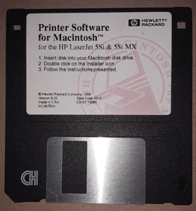 HP LaserJet 5 1995 Printer Software for Macintosh. 3.5” floppy disk - Afbeelding 1 van 3