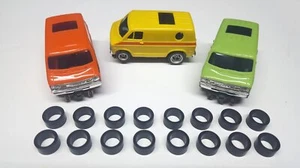16 .485 AFX Auto World Specialty 4 Gear Specialty Silicone Slot Car Tires BLK C2 - Picture 1 of 2