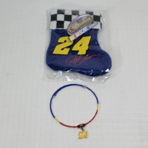 NASCAR Small Christmas Stocking 2003 #24 Jeff Gordon Beaded Choker Necklace Cover