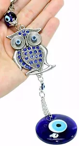 Amuleto colgante de pared azul turco con malos ojos decoración del hogar. - Imagen 1 de 4