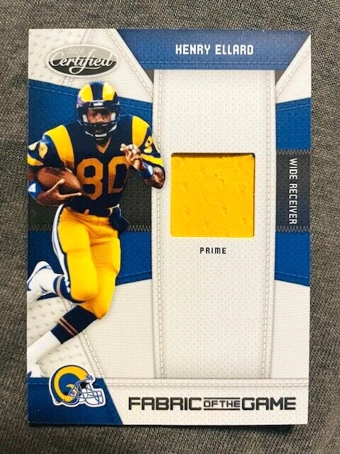 2010 Panini Certified Henry Ellard Game Used Worn Jersey Patch Relic /50 Rare - Image 1 of 2