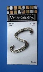 Carded New Old Stock Swag Brooch with Clear Rhinestones - Picture 1 of 5