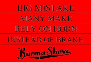 Stencils Set Lot For Burma Shave Signs DIY Vintage 5 Stencils BIG MISTAKE - Picture 1 of 2