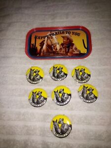 Lot Of (8) Roy Rogers & Trigger Lot Pinback & Tray