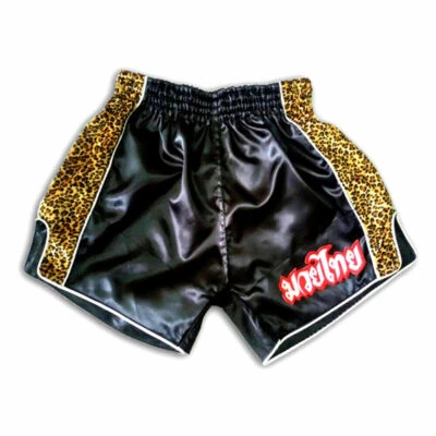 Pantalones Cortos Leopardo Mujeres Niñas Talla Muaythai Bordados Muay Thai Kick Boxing Gimnasio Foto 1 de 2