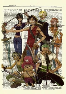 One Piece Anime Wörterbuch Kunstdruck Poster Bild Luffy Zoro Nami Robin Sanji - Bild 1 von 2