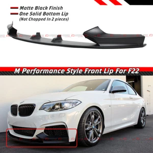 Performance Style Front Lip Splitter For 2014-21 BMW F22 2 Series M Sport Bumper - Picture 1 of 5