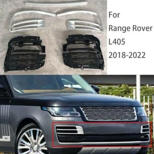 5X Front Fog Light Grille Covers Fit For LR Range Rover L405 2018-2022 Silver - Picture 1 of 3