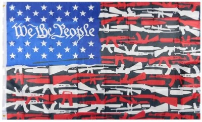 Bandera 3x5 2ª Enmienda EE. UU. We The People Guns NRA Bandera Banner Foto 1 de 4