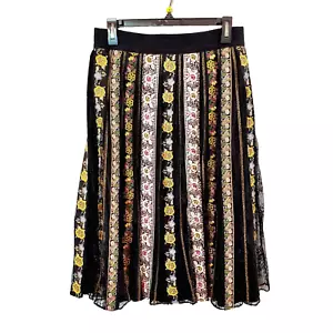 Alice + Olivia Birdie Embroidered Midi Skirt Size 10 - Picture 1 of 22