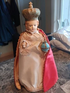 "Estatua religiosa de Jesús de colección infantil de Praga grande de 13"" tiza" - Imagen 1 de 7
