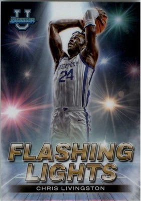 2022-23 Bowman's Best University Flashing Lights #FL4 Chris Livingston - BSK - Image 1 of 2
