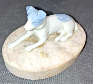 Vintage PORCELAIN JACK RUSSELL SMOOTH TERRIER DOG PUP PAPER WEIGHT. - Picture 1 of 14