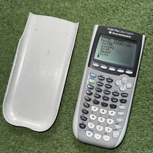 Texas Instruments TI-84 Plus Silver Edition grau graphischer Taschenrechner & Deckel - Bild 1 von 3
