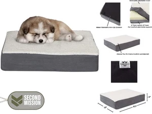 Cama ortopédica para perros 2 capas alfombra de espuma viscoelástica para perros pequeños de hasta 20 libras - Imagen 1 de 8