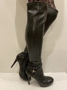 Sexy Guess Black Over The Knee Boots Us7.5 UK5 EU38 Good Condition - Imagen 1 de 14