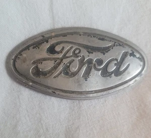 Vintage Ford Oval Badge Emblem Metal, Script Lettering - Picture 1 of 7