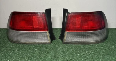 EM1 OEM Honda EK Civic EX SI Coupe Red Clear Rear Left Right Outer Tail Light - Image 1 of 4