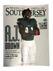 South Jersey Magazine Lot A.J Brown Jalen Hurts Super Bowl LIX Champions - Picture 1 of 2