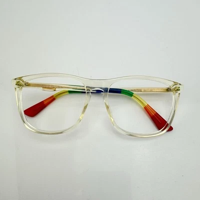Monturas de gafas Gucci de plástico con templos de colores arco iris de colección GG0332O 56/17 Foto 1 de 4