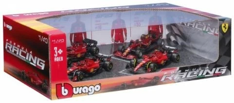 BURAGO 1/43 FERRARI RACING F1 4 CAR SET 36848 - Image 1 of 1