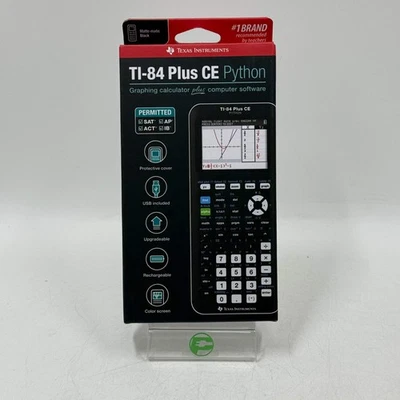 New Texas Instruments TI-84+ CE Python Black Graphing Calculator - Image 1 of 4