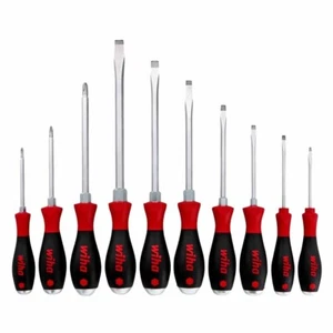 Wiha 53099 10 Piece SoftFinish X Heavy Duty Slotted and Phillips Screwdriver Set - Picture 1 of 2