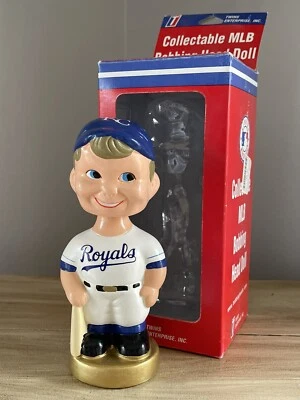 KANSAS CITY ROYALS Twins Enterprise Inc. TEI Gold Base Player Bobblehead ¡NUEVO EN CAJA! Foto 1 de 4