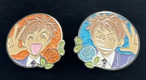 Pair (2) Ouran High School Lapel Pins Of The Hitsuji Twins Hikaru & Kaoru - Picture 1 of 17