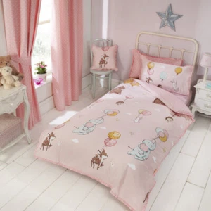 Multi Float Away Animals Balloons Kids Reversible Duvet Cover Set - Picture 1 of 16