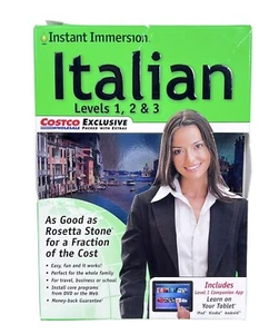 Instant Immersion Language Learning Course: Italian Levels 1, 2, 3 DVD/CD’s New - Imagen 1 de 8