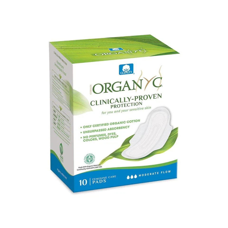 Organyc Damenbinden Bio Baumwolle mäßiger Fluss 10er Box