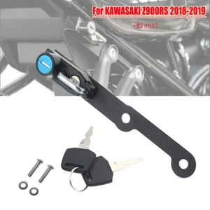 Balck Helmet Lock Steel W/ 2 Keys Anti-Theft Right For KAWASAKI Z900RS 2018-2019 - Picture 1 of 11