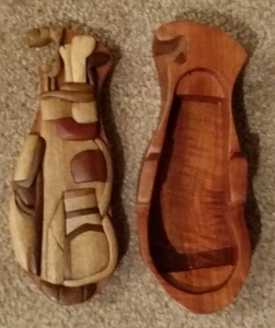 Golf Design Holzkoffer. 6,5 "x 2" x 2,5" - Bild 1 von 6