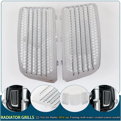 Radiator Screen Guard Grill Lower Fairing For Harley Street Road Glide 2014-up - Image 1 of 4