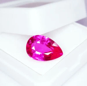 Natural Pink Sapphire 4.27 Ct Loose Gemstone Certified Pear Cut AAA+ Quality Gem - Picture 1 of 10