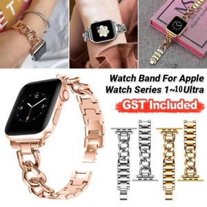 Metal Strap Band For Apple Watch Series 10 9 8 7 6 5 4 3 2 Women Stainless Steel - Picture 1 of 29