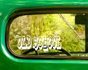 2 calcomanías de la vieja escuela pegatinas para parachoques ventana de automóvil computadora portátil Jeep camión Rv - Imagen 1 de 1