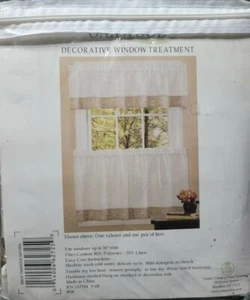 Oakwood 58x14 Window Curtain Valance - Natural New - Picture 1 of 8
