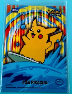 2000 Pokémon Topps Serie 2 Surf PIKACHU #25 Puzzle Acetato #8/10 1° NM-MT - Foto 1 di 7