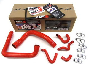 HPS Red Silicone Radiator + Heater Hose Kit Coolant OEM Replacement 57-1010-RED - Picture 1 of 4