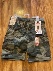 Pantaloncini WRANGLER ragazzo esercito verde mimetico tasca giocatore dritti taglia 8 regular nuovi - Foto 1 di 4